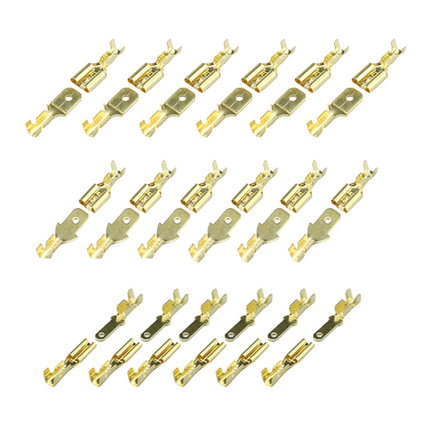 100 uds/25set mujer macho de crimpado Conector de terminales adecuado para 22-16 AWG 0.5mm2-1.5mm2 2,8mm 6,3mm 4,8mm ► Foto 1/5