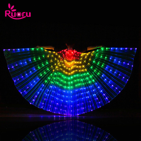 Ruoru-Alas de Led angular de Alas para adultos, disfraz Led brillante, luz Led de Navidad, disfraces luminosos, fiesta, espectáculo, Alas Isis, Ropa de baile ► Foto 1/6