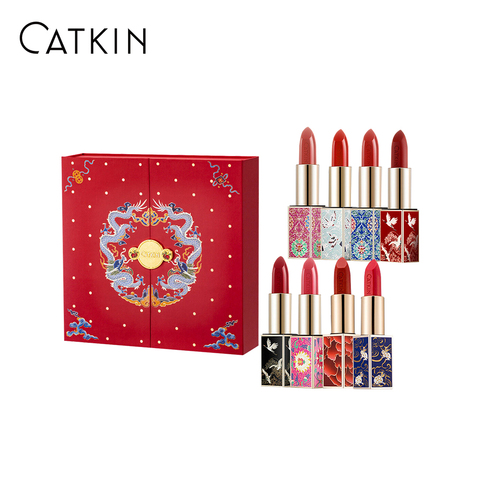 CATKIN-lápiz labial de amor eterno, 3,6g, 10 colores, albaricoque, Orang, boda, rojo, precioso melocotón, textura suave, protege la piel de los labios ► Foto 1/6