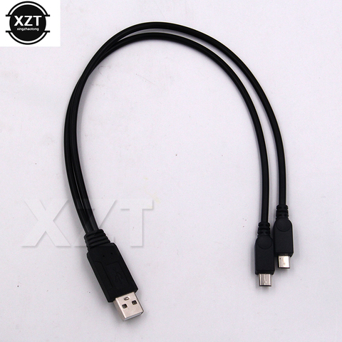 2 en 1 USB macho a 2x Micro Y divisor de transferencia de datos de Cable de carga de USB2.0 para Smartphones Android Tablet Dual Micro USB ► Foto 1/4