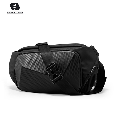 Fenruien multifunción bolsos cruzados USB de carga bolsos de bandolera para hombre antirrobo impermeable corto viaje bolsa de pecho 2022 nuevo ► Foto 1/6