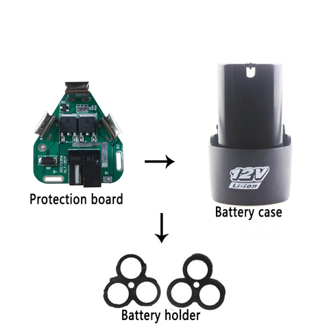 Herramientas Eléctricas BMS 3S 12V 10A, placa de protección de batería de iones de litio 18650, soporte de circuito BMS, paquetes de 3 celdas para taladro de mano de litio PCB ► Foto 1/6