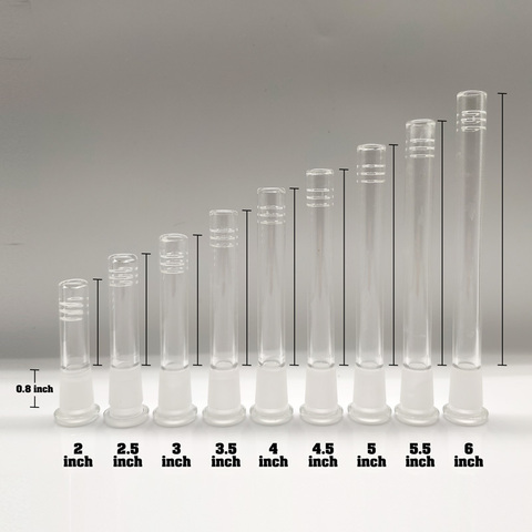 Difusor de vástago descendente de vidrio, adaptador de articulación macho hembra de 14mm a 18mm para tuberías de agua de flequillo de vidrio ► Foto 1/1