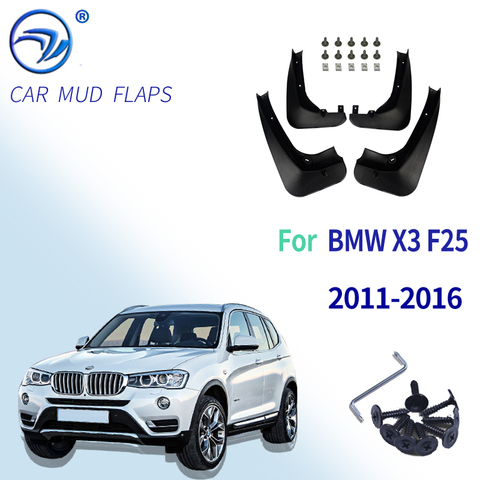 Guardabarros para coche, 4 Uds., guardabarros, guardabarros para BMW X3 F25 2009-2016, accesorios ► Foto 1/6