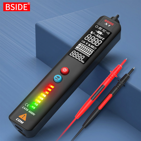 BSIDE X1-detector de voltaje, probador multímetro, pantalla grande LCD sin contacto, lápiz de prueba inteligente, indicador en vivo, Sensor de cableado eléctrico ► Foto 1/6
