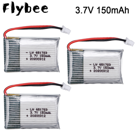 Batería Lipo de 3,7 V y 150mAh para Dron H20 Syma S8 M67 U839 RC, piezas de accesorios, batería de Dron de 3,7 V, 1 Uds. A 10 Uds. ► Foto 1/6