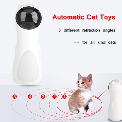 Juguete automático para gatos, Láser LED interactiva inteligente para mascotas, modo manual divertido, carga USB electrónica para mascotas ► Foto 1/6