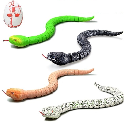 Serpiente de Control remoto por infrarrojos para niños, juguete de serpiente y cascabel de huevo, Animal, truco terrorífico ► Foto 1/6