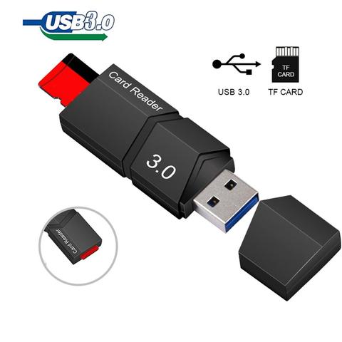 Mini lector de tarjetas multifunción, adaptador de tarjeta de memoria inteligente USB 3,0, SD/Micro SD, TF, OTG, para portátil, USB 3,0, lector de tarjetas inteligentes ► Foto 1/6