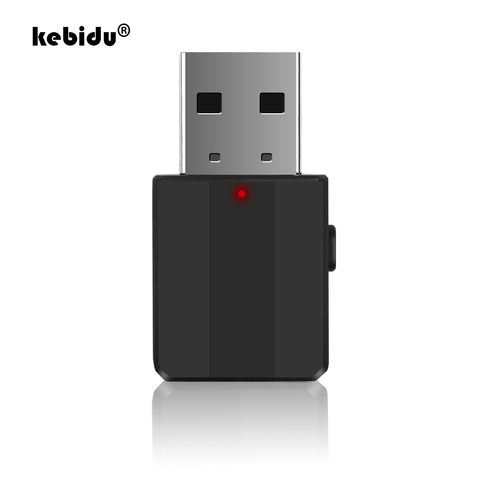 Kebidu-adaptador transmisor Bluetooth 5,0, receptor de TV 2 en 1, adaptadores inalámbricos USB para PC y coche, Kit con interruptor de botón ► Foto 1/6