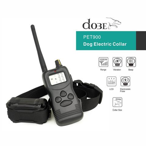 Collar de perro sin ladridos, control remoto de choque para mascotas, entrenador electrónico para perros que ladran, collar de entrenamiento impermeable ► Foto 1/6