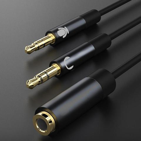 3,5mm hembra a 2 conector macho Audio del divisor del Cable para auriculares micrófono extensión computadora de auriculares para PC adaptador ► Foto 1/6