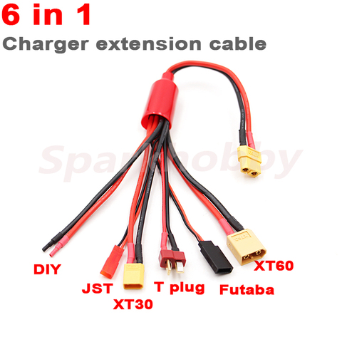 Adaptador de corriente multifuncional 6 en 1, cable de carga XT60, entrada compatible con ISDT608 Q6 HOTA D6M8 para cargador modelo RC ACCS, 1 unidad ► Foto 1/3