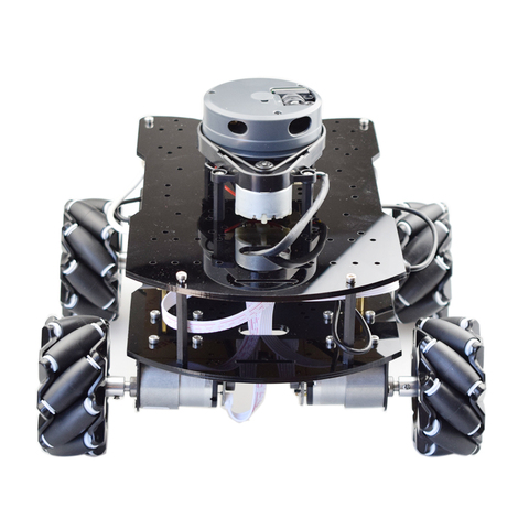 ROS SLAM Robot rueda Mecanum chasis de coche con Lidar Raspberry Pi de navegación con DC 12V Motor de bricolaje Arduino programa piezas de juguete ► Foto 1/6