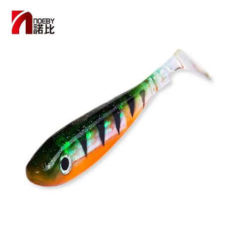 NOEBY W8026 pescar suave señuelo para sábalo Rana pie oliendo silicona señuelos cebo 6cm 9cm 13cm interior láser para bajo aparejo de pesca de Lucio ► Foto 1/6