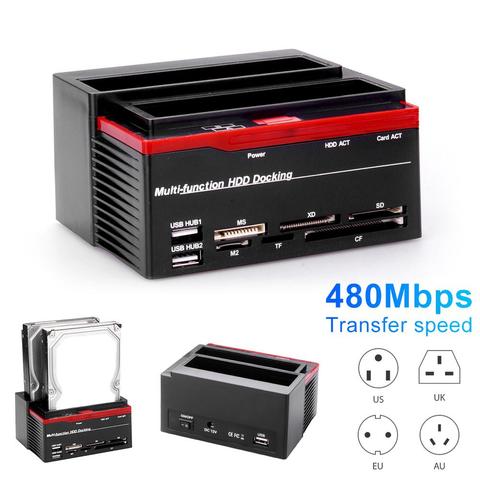 Estación de acoplamiento para disco duro externo HDD, USB 2,0 a SATA IDE, 2,5 