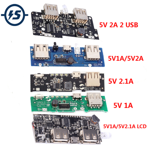 5V 1A 2A 18650 banco de potencia cargador de módulo de circuito de carga PCB Placa de fuente de alimentación Step Up Boost del teléfono móvil para la batería DIY ► Foto 1/6