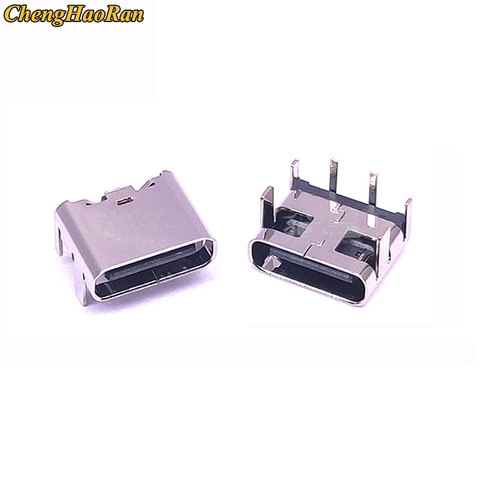 ChengHaoRan-Conector Micro USB 3,1 tipo C, conector hembra de 6 pines, 2p, para Puerto de carga de teléfono móvil, 5 uds. ► Foto 1/3