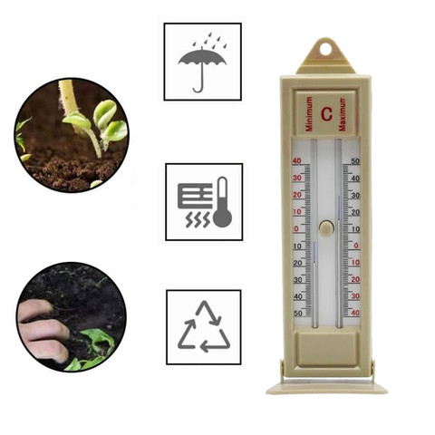 Termómetro de pared de alta calidad para interiores y exteriores, higrómetro de temperatura para colgar en jardín, invernadero, casa, oficina, Monitor de pared # P1 ► Foto 1/6