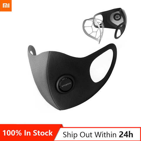 Stock Xiaomi Smartmi máscara PM2.5 Haze Anti-haze ajustable oreja colgante diseño 3D cómodo respiración ligera S M L ► Foto 1/6