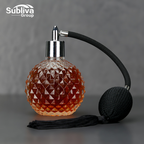 Atomizador de Perfume rellenable, Arte con diseño de cristal, Estilo Vintage, botella amarga de espray con borla larga, con bolsa de aire, 100ml ► Foto 1/6
