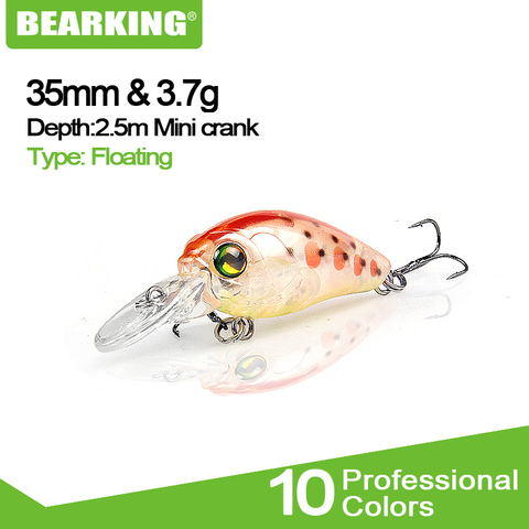 Venta al por menor 2022 Señuelos de Pesca, cebos profesionales de calidad 3,5 cm/3,7g, bearking modelo caliente crankbaits penceil cebo popper ► Foto 1/6