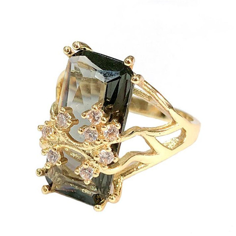 Anillo de cristal Rectangular para mujer ► Foto 1/3