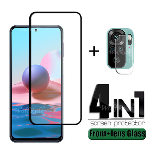 4-En-1 para Xiaomi Redmi 9T de vidrio para Redmi 9T de vidrio templado HD 9H Protector de pantalla para la nota 8 T 9 Pro Redmi 9A 9C 9T lente de vidrio ► Foto 1/6