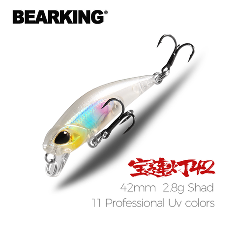 BEARKING Señuelos de Pesca 42mm y 2,8g cebos artificiales con VMC ganchos lento se hunde Hrard atraer wobblers aparejos de pesca ► Foto 1/6