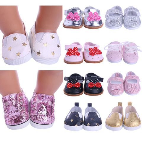 Zapatos de muñeca hechos a mano, botas de 7Cm, zapatos para muñeca americana de 18 pulgadas y 43Cm, accesorios para muñeca de bebé recién nacido, juguetes para niñas ► Foto 1/6