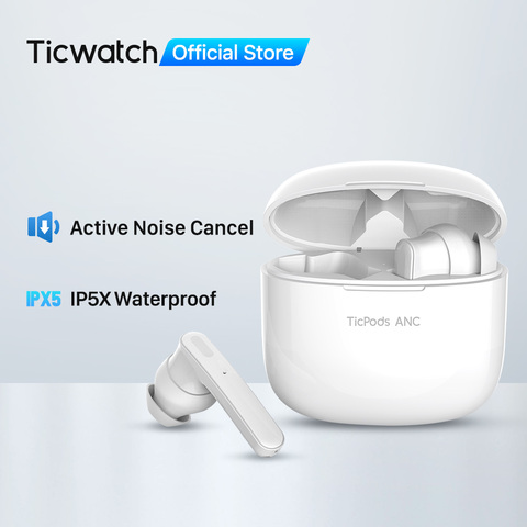 Mobvoi-auriculares inalámbricos ANC con Bluetooth, dispositivo de audio con cancelación activa de ruido, IPX5, impermeable, hasta 21 horas de batería ► Foto 1/6