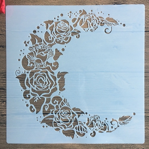 30*30cm tamaño diy craft mandala moon molde para pintar plantillas álbum de fotos estampado Tarjeta de papel en relieve en madera, tela, pared ► Foto 1/4