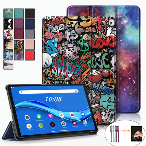 Funda para Lenovo Tab M10 HD 2ª generación TB-X306X/F/TB-X505F/L/X TB-X605L/F, Funda de cuero para M10 plus X606, carcasa con soporte + película + bolígrafo ► Foto 1/6