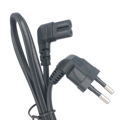 La UE CEE7/16 Cable de extensión figura 8 C7 Cable de alimentación de CA de tipo europeo derecho en ángulo 90 grados IEC C7 Cable de alimentación adaptador de Cable ► Foto 1/6