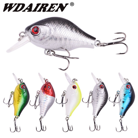 Señuelos de Pesca con manivela Wobbler, 5cm, 8g, Isca, cebo Artificial duro de plástico, Crankbait japonés, anzuelos de lubina, aparejos de Pesca, 1 Uds. ► Foto 1/6