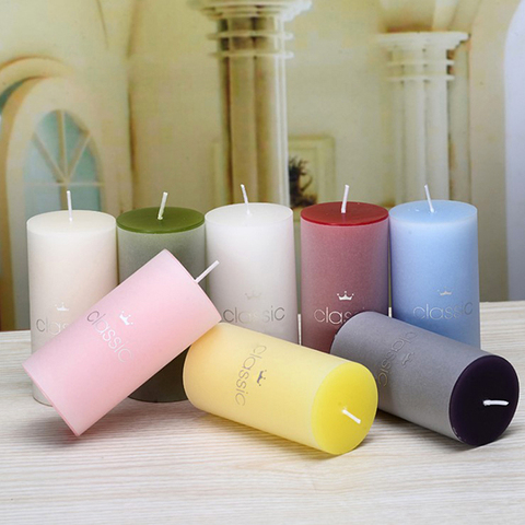 Vela aromática de cera de columna para boda, velas decorativas perfumadas, regalos artesanales, 1 Uds. ► Foto 1/6