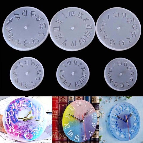 Molde de silicona para reloj de joyería, molde de silicona para reloj de tamaño pequeño y grande de 10/15cm, herramienta hecha a mano, moldes de resina epoxi para bricolaje ► Foto 1/6