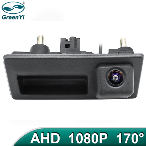 GreenYi 170 ° HD 1080P AHD Vehículo de visión trasera cámara de respaldo de marcha atrás para Audi VW Passat Tiguan Jetta Golf Polo Sharan Carro de caddie ► Foto 1/6