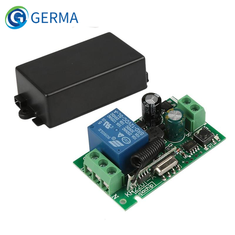 GERMA-módulo receptor para Motor de puerta de garaje, relé de interruptor de Control remoto inalámbrico Universal, AC 250V 110V 220V 1Ch 433Mhz ► Foto 1/6