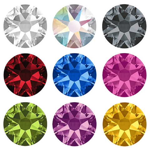 YANRUO-diamantes de imitación para decoración de uñas, 8 unidades grandes y 8 pequeñas, fijación en frío, cristales brillantes Strass, 2088 ► Foto 1/6