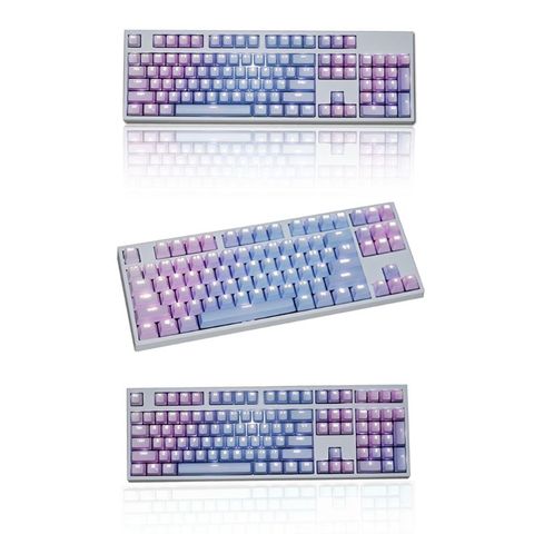 1 Set reemplazable de teclas PBT 87 104 transparente 108 letras llaves doble inyección Backli clave tapa para teclado mecánico ► Foto 1/6