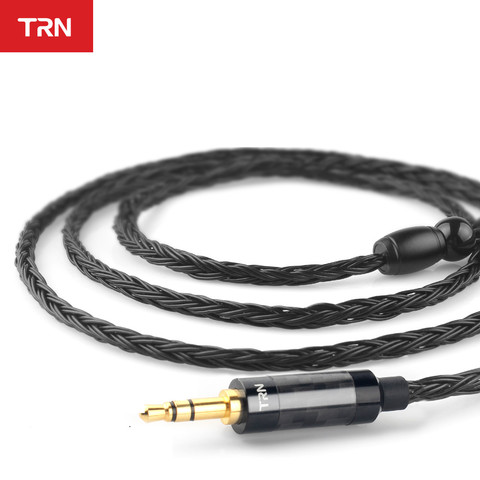 TRN-Cable de actualización de alta fidelidad T2 s, Conector de 16 núcleos Chapado en plata, 3,5mm, 0,75 MM, para TRN VX M10 BA5 ST1 KZ ZSX ZS10 PRO ZAX CCA C12 ► Foto 1/6