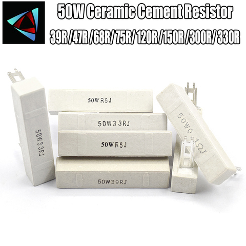 Resistencia de cemento cerámico, 50W, 39R 47R 68R 75R 120R 150R 300R 330R ► Foto 1/1