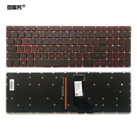 Teclado AN515-51 para ordenador portátil Acer Nitro 5 AN515 AN515-52, teclado negro con retroiluminación, AN515-53, EE. UU. ► Foto 1/4