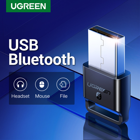 UGREEN USB Bluetooth 4,0 adaptador inalámbrico Dongle transmisor y receptor para PC con Windows 10 8 7 XP Bluetooth Stereo Headset ► Foto 1/6