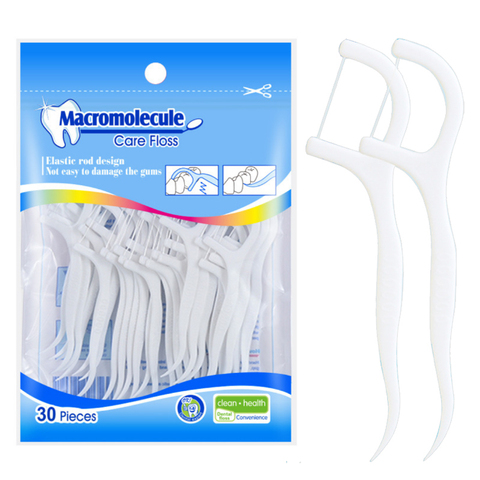 Palillos de hilo Dental desechables, cepillo Dental Interdental, para cuidado bucal, limpieza de encías y dientes ► Foto 1/6