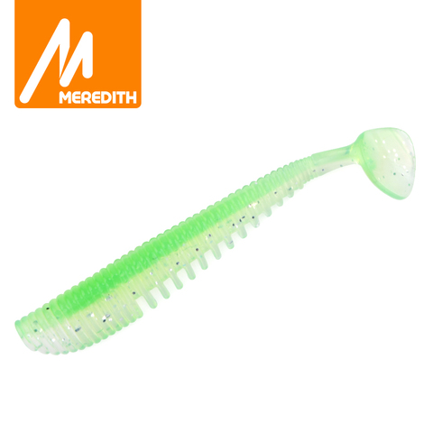 MEREDITH Awaruna Señuelos de Pesca 95mm 5,1g 5 uds cebos artificiales Wobblers Shad carpa de silicona de señuelos suaves cebos blandos para pesca ► Foto 1/6