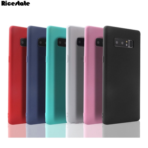 Funda de silicona mate para Samsung Galaxy Note 8, carcasa de color sólido para Samsung S7 edge S8 S9 S10 S20 Ultra Note 8 9 10 Plus ► Foto 1/6