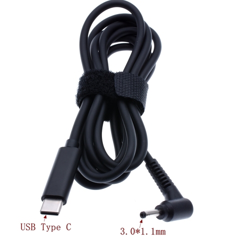 Cable adaptador de corriente tipo C USB 3,1 hembra a 7,9x5,5mm macho para ordenador portátil, longitud: 10cm ► Foto 1/6