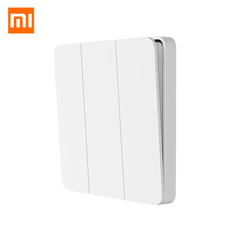 Xiaomi Mijia-Interruptor de pared con cable de fuego, interruptor de Control Dual, No Neutral, compatible con luz inteligente Xiaomi en Mi Home APP, nuevo ► Foto 1/6